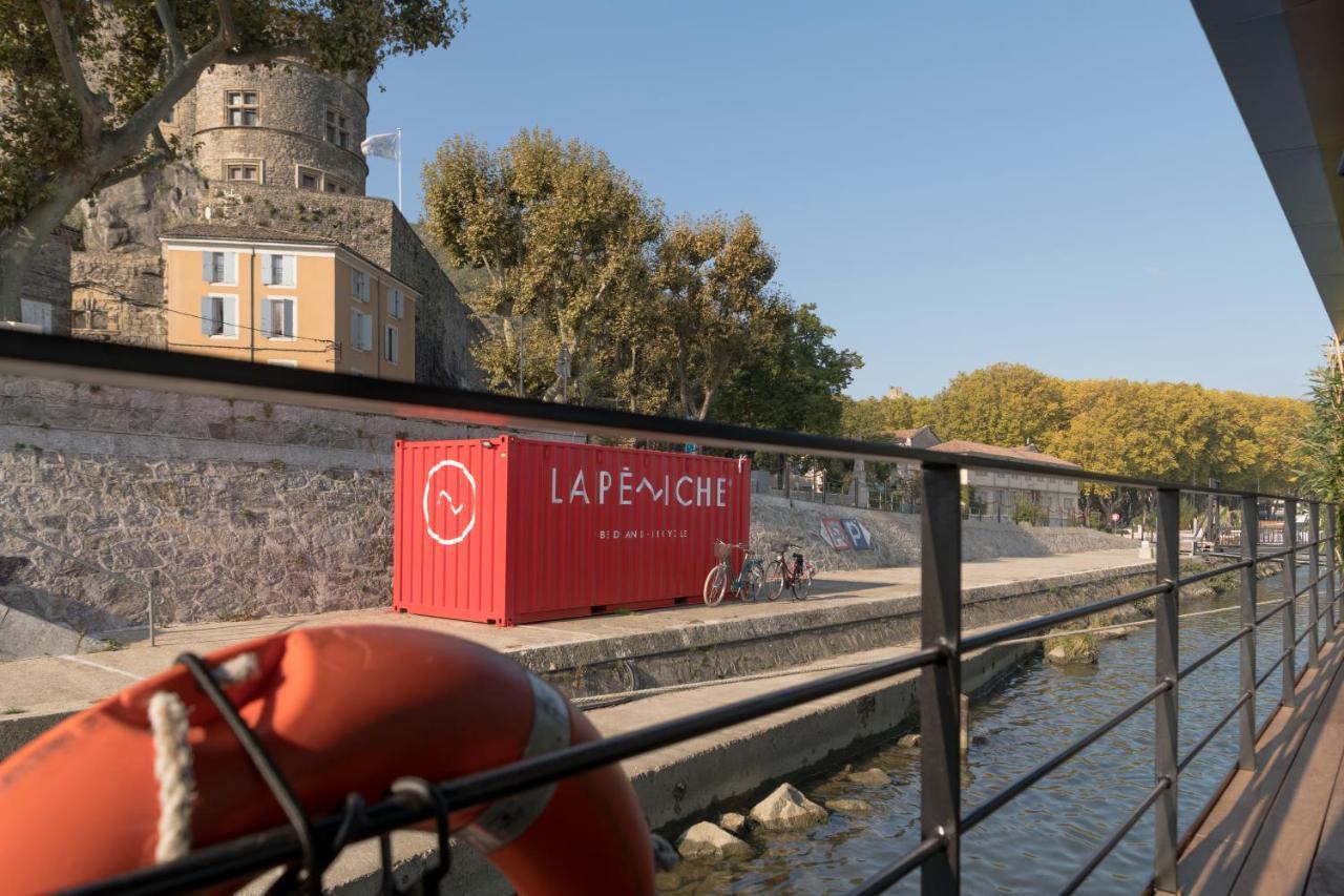 La Peniche - Bed And Bicycle - Tournon Hotel Bagian luar foto